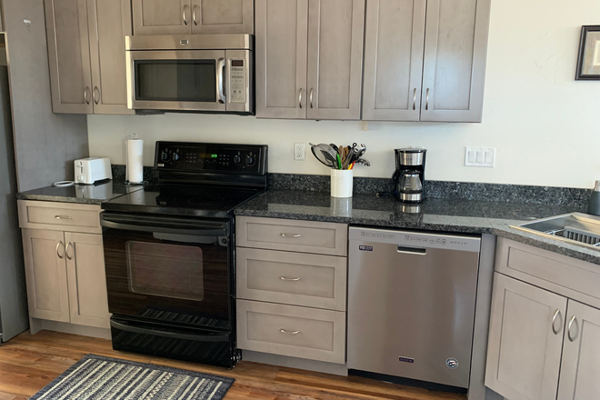 kitchen, electric stove, dishwasher - Lovely 1Bd, 1Ba furnished apt in a great neighborhood, close to everything