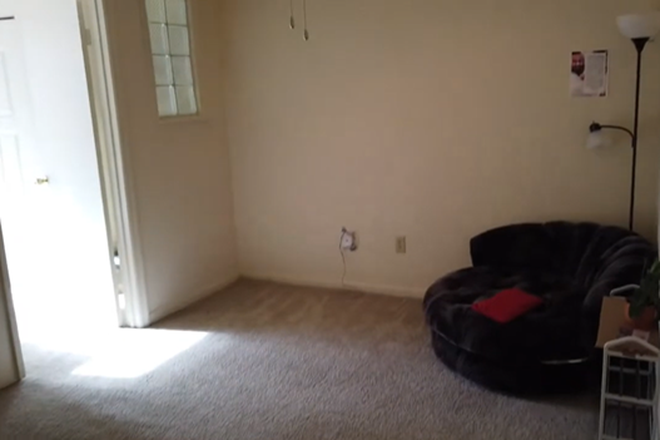 This is the living room (comes with fan and lighting) - 2419 Ohio Avenue Spacious Room for Rent 🏡 Balcony, Closets & Fully Furnished Kitchen Apartments