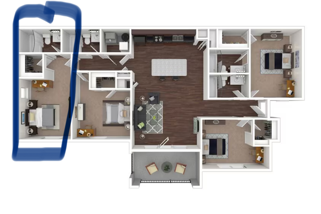 Room plans - Lease Takeover at Miami Preserve Apartments