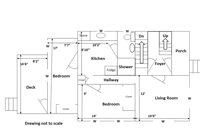 Floor plan - Attractive apartment close to CU campus-Utilities included (Univerity Hill)