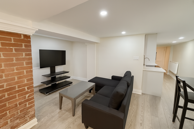 Living Room - 90 Walmer Road #1: Newly renovated 2-bedroom basement apartment in a historic Annex property