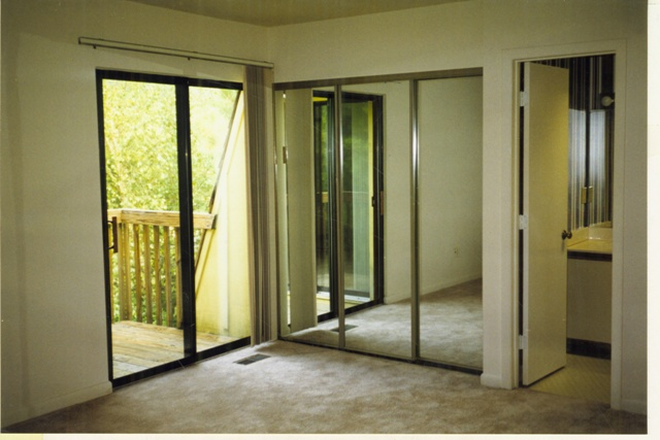 out the master bedroom balcony window - 3 bedroom Finley Forest condo on Friday Center busline
