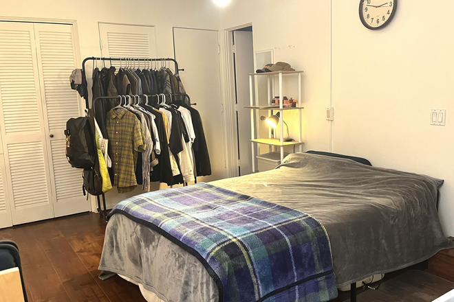 Bedroom - A private furnished bedroom will be available from March 20 in a shared apartment near ArtCenter