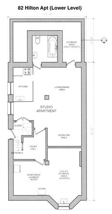 Floorplan Overview - Casa Loma Area Apt - Quiet, Safe Neighbourhood with Laundry, close to TTC Subway
