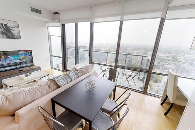 Living room - Furnished Executive Style One Bedroom Downtown Toronto Condo