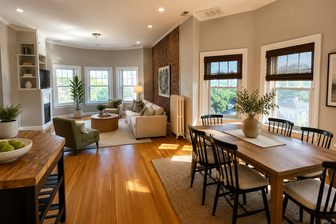 living space - 1 of a kind Penthouse overlooking Magazine street/ Central Square/ Cambridgeport