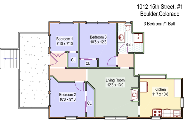 Apartment layout: bedroom 1 - Newly Renovated Room in Home One Minute From Main Campus