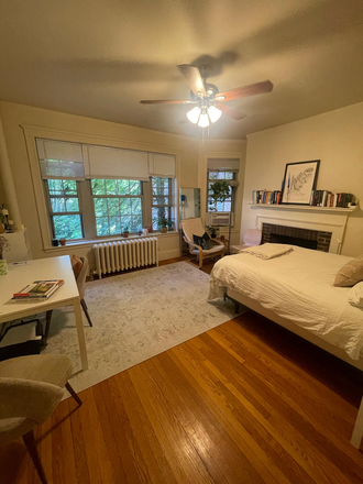 Bedroom - Spacious, furnished studio in Harvard Square Apartments