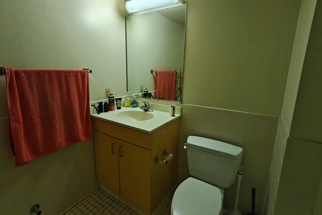 Bathroom sink - Courtyard view apartment in Sid-Pac Grad dorm with 10 mins walk to MIT main building