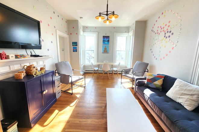 Living Room - Private Room, Off-Street Parking, 1 Mile to Brown, Outdoor Space, All Utilities Included Apartments