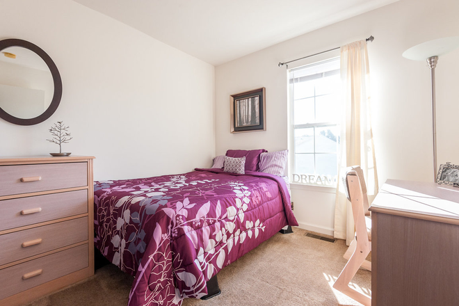 Example Bedroom - Pleasant run Apartments: 1 Bedroom, Shared Bathroom, Unfurnished Apartment