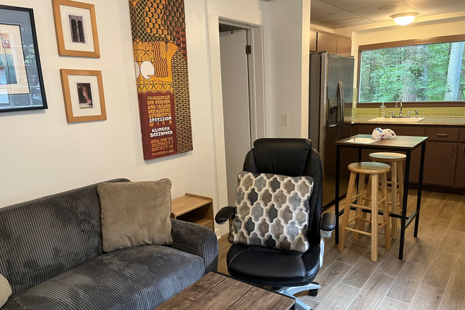 Living area - Beautiful 1 Bedroom Apartment with Wooded Views - 7 Min Walk to Emory