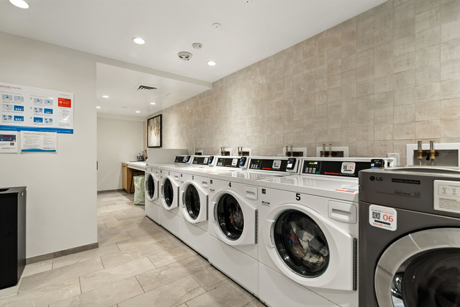 laundry room - Sunny Coolidge Corner Studio available now - two months free! Apartments