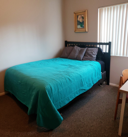 Queen bed - Large Room, Queen Bed, Vaulted Ceiling, 153 sq ft, shared bath (with only 1 other person) Condo