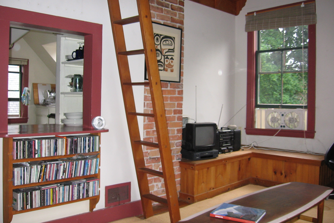 Living Room with pass-through to kitchen - 79 Pemberton St. 1 BR 1BA $2250 Apartments