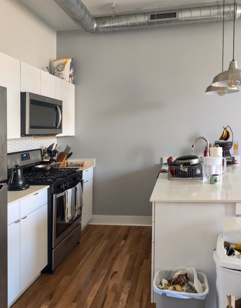 Kitchen comes with a microwave, gas stove and a dishwasher - Looking for a roommate starting August 1st in Pilsen apartment! (12 months lease)