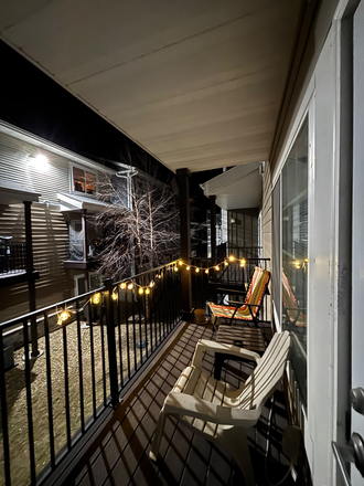 Large balcony. - The Quarters Iowa City Apartments