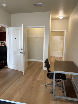 Large walk-in closet, large new bathroom - University Walk Apts, largest BR in 3 BR balcony unit, walk-in closet, gated parking