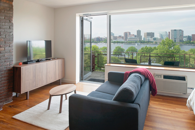 Living Area and View - Furnished Studio w Balcony Sprawling Views