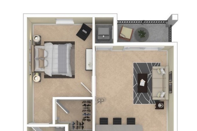 Solo Floorplan - The Flats at 4200