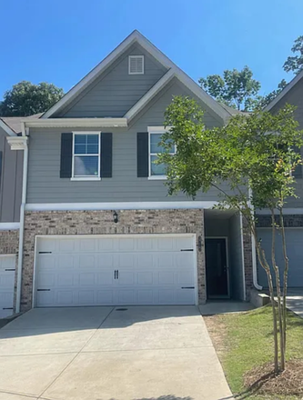 Front View with garage - Newer Furnished 3BR/2.5BA Townhome + 2-Car Garage — Near NGMC, UNG Gainesville, Chicopee Woods