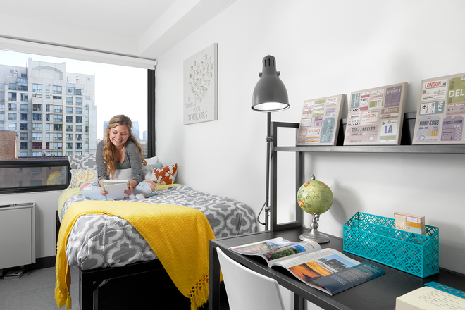 Bedroom - Student Residence Sublet in the heart of downtown Toronto with Meal Plan