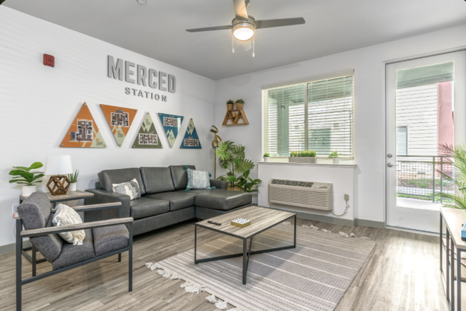 Living Room - Merced Station Apartments