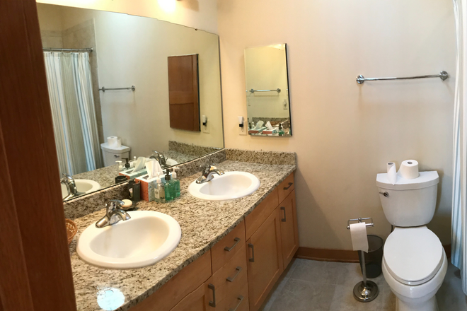 Bathroom - private room and bath in a private home in rural area near North Liberty