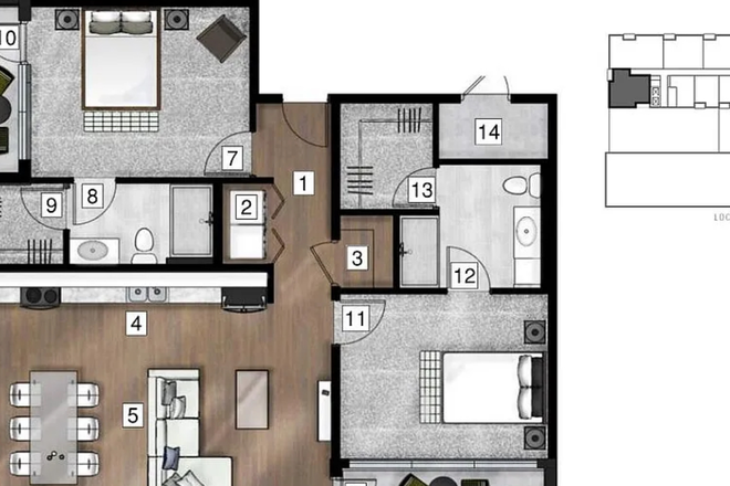 Floorplan - The Edge 2 bedroom condo, close to campus, restaurants & groceries close by