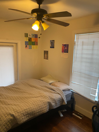 Bedroom angle 3 (taken from the close-right corner from the door) - Room in 5BR Apartment on Hillside St – Close to NU, In-Unit Laundry