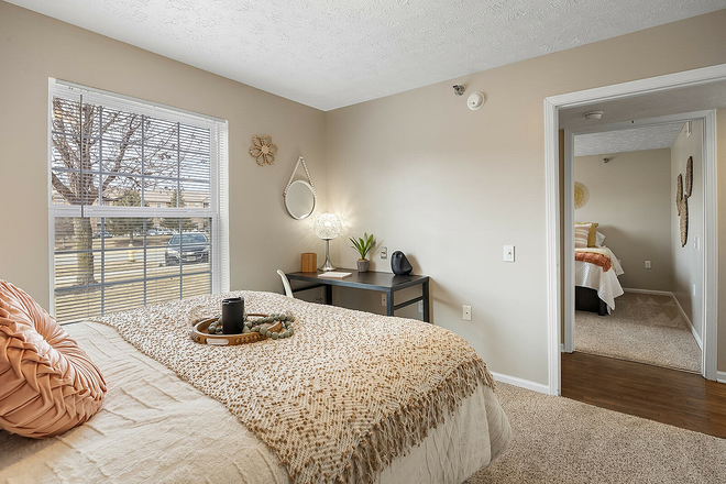 Bedroom - east facing window - Village West Apartments