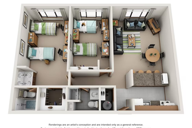 Unit layout - Meridian on College Avenue