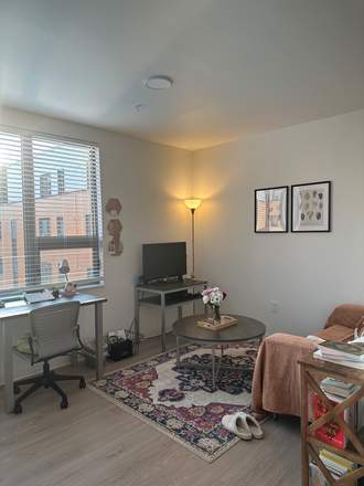 Living area - Studio Apartment at Fieldstone - On campus location