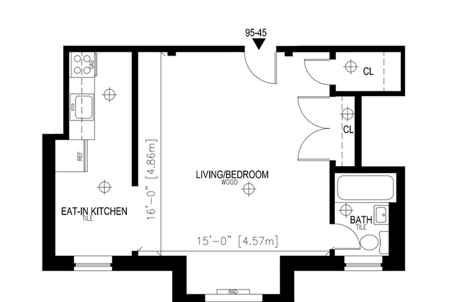 Floor Plan - Studio at 95 Prescott Street Apartments