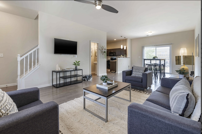 Living room - The Cottages on Lindberg Townhome