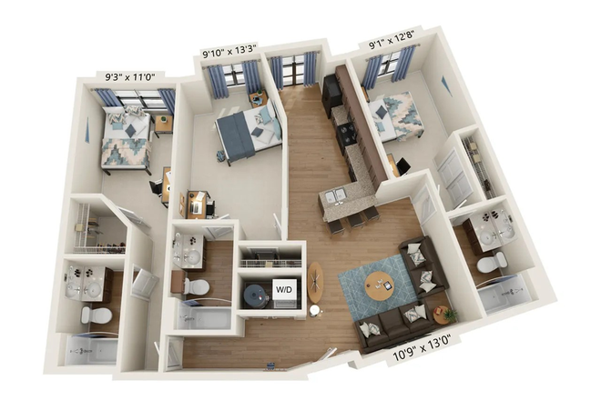 Available bedroom is the farthest to the right - The Varsity College Park/1 bedroom available in 3 bedroom apartment