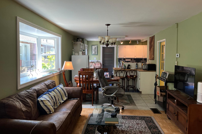 Living room - Spacious, sunny room in 2 bdrm garden apartment,  central location, owners onsite