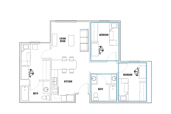 Floor plan - VDCN 3b 2b