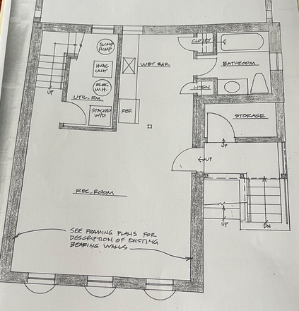 Visual Drawing of Unit - Spacious Private Living Space Walking Distance from AU House