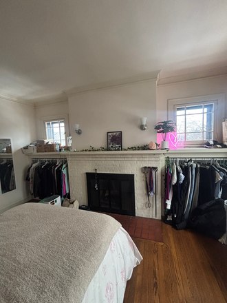 Bedroom facing windows - Super cute bedroom with fireplace in shared apartment one block from campus