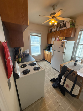 Kitchen - Bright Studio in Cambridge | Renovated Kitchen, Hardwood Floors Apartments