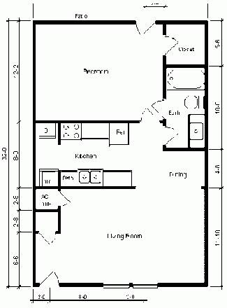 Floor Plan - Moss Creek I (1 bedrooms) Apartments