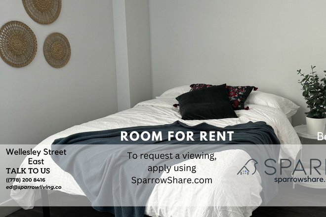 Bedroom B - Furnished Co-Living Rental in Downtown Toronto Condo