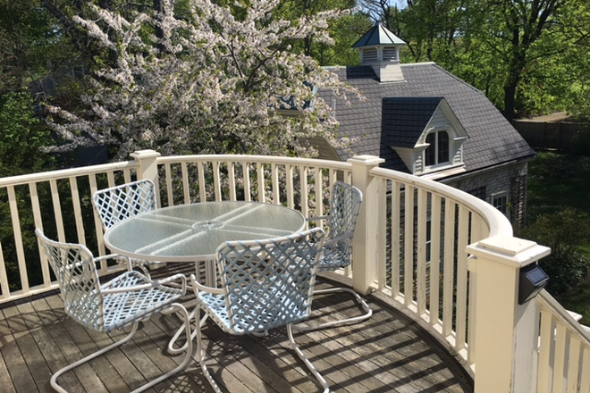 View of Oakley golf course and big yard - Quiet, pastoral, furnished penthouse apartment with enormous yard and deck