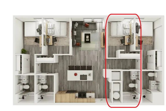It's the room marked in red. - VERVE West Lafayette