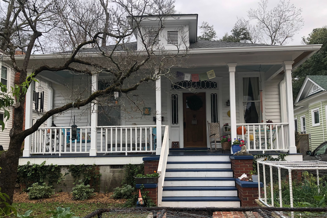 Outside street view of house - Furnished room, Carolina Place Neighborhood, Private entrance, street parking, $750 per month, House