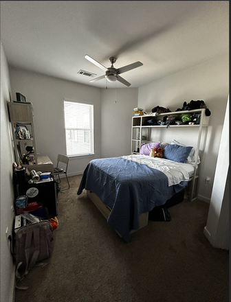 Bedroom with Outside Courtyard View. - Halo 46 4x4 Girl's Room (Summer Lease)