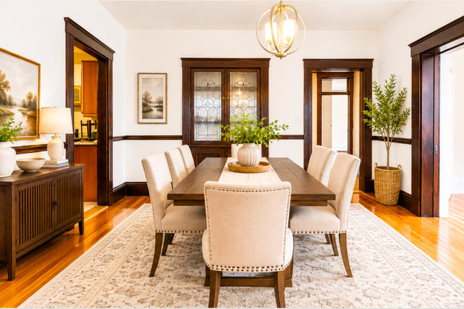 Dining Room - Bright & Renovated 3 or 4 Bedroom Apartment | Front & Rear Decks | Near Transit