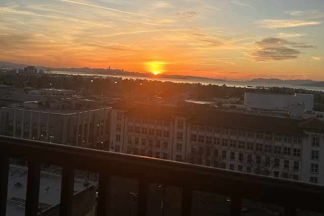 Sunset View From Inside Apartment - Sterling Allston Apartments