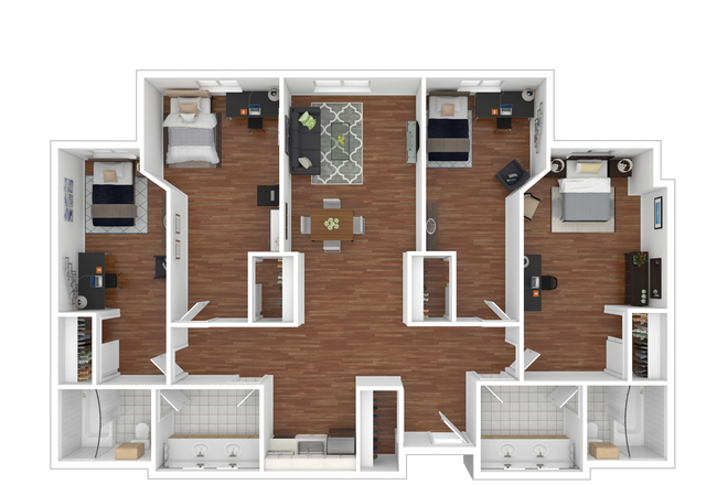 Floor plan of the apartment - Cambridge Hall